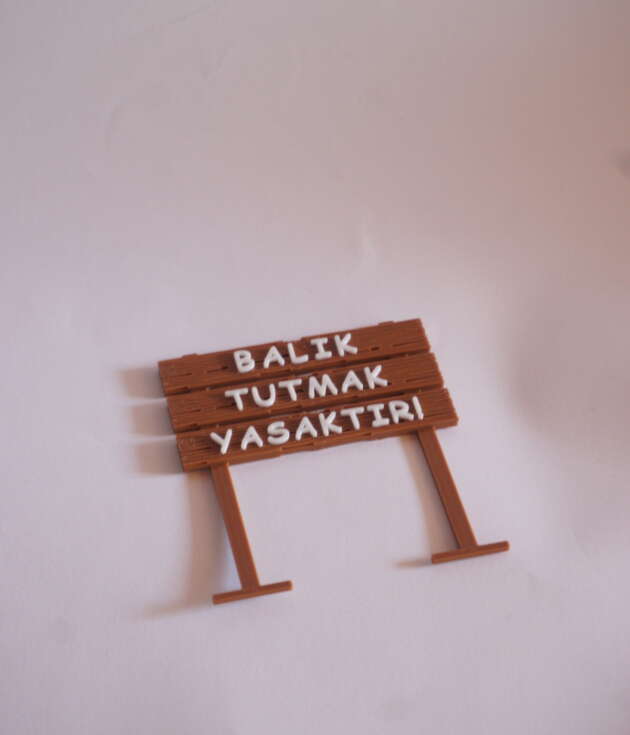 Balık Tutmak Yasaktır Akvaryum Dekoru
